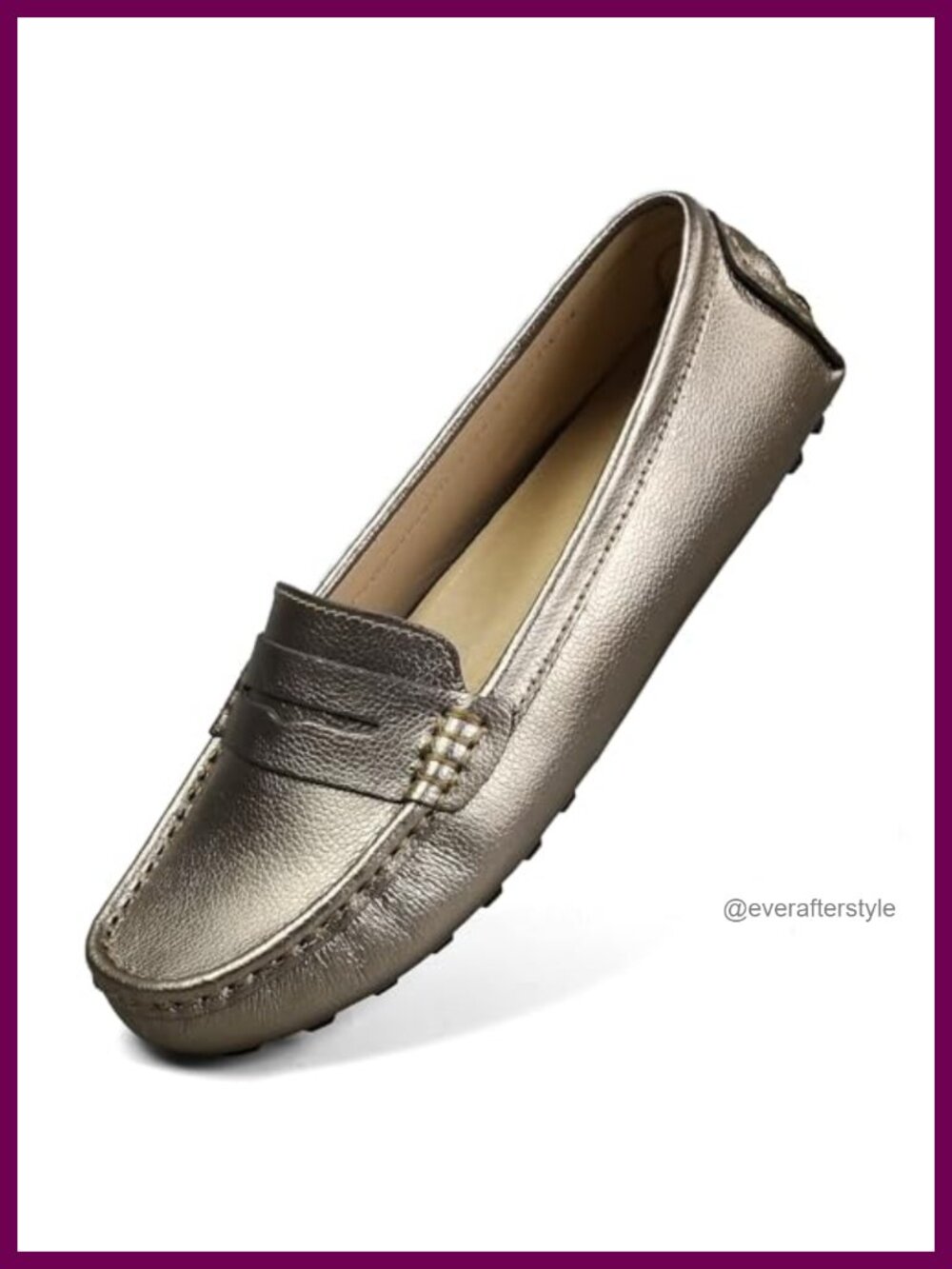 Handmade Leather Penny Loafers Comfort Slip-On Driving Mocs Flats